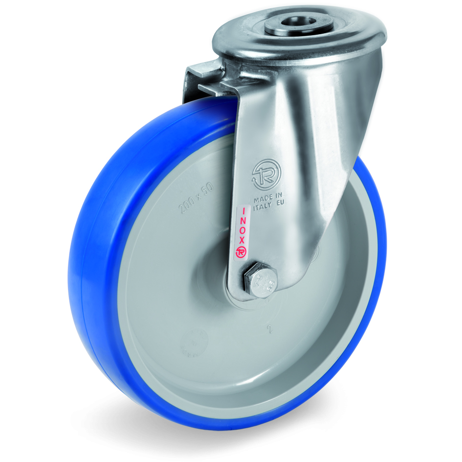 Roulette INOX POLYAMIDE POLYURÉTHANE Injecté Souple-4