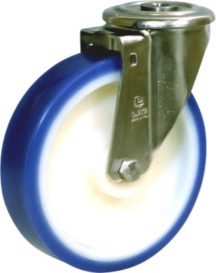 Roulette INOX POLYAMIDE POLYURÉTHANE Souple Coulé -4
