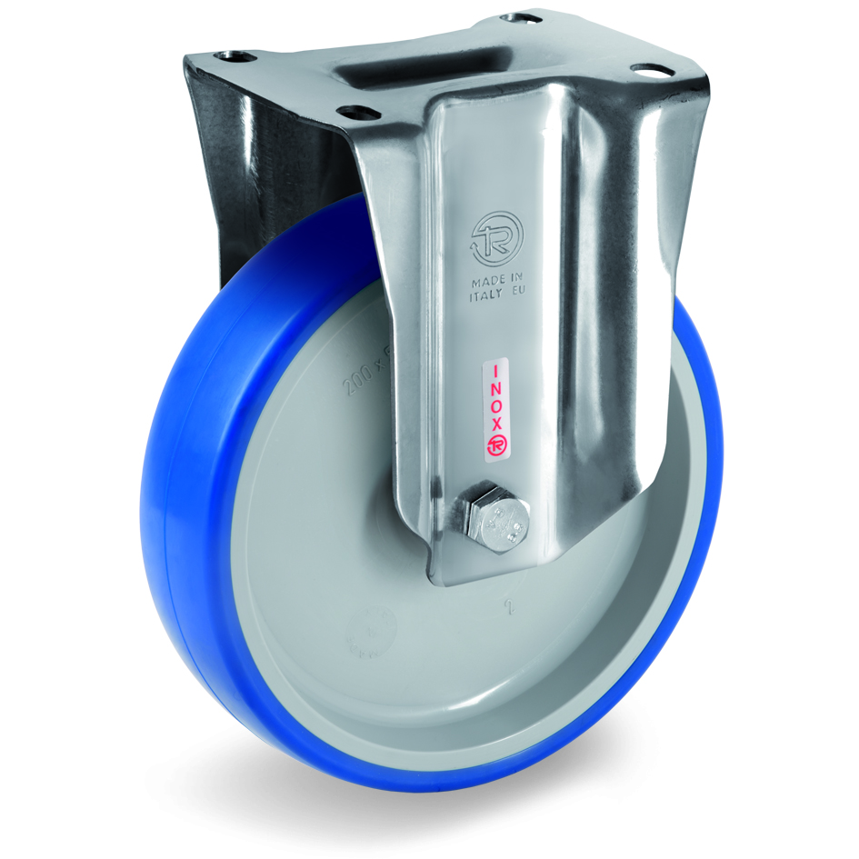 Roulette INOX POLYAMIDE POLYURÉTHANE Injecté Souple-2