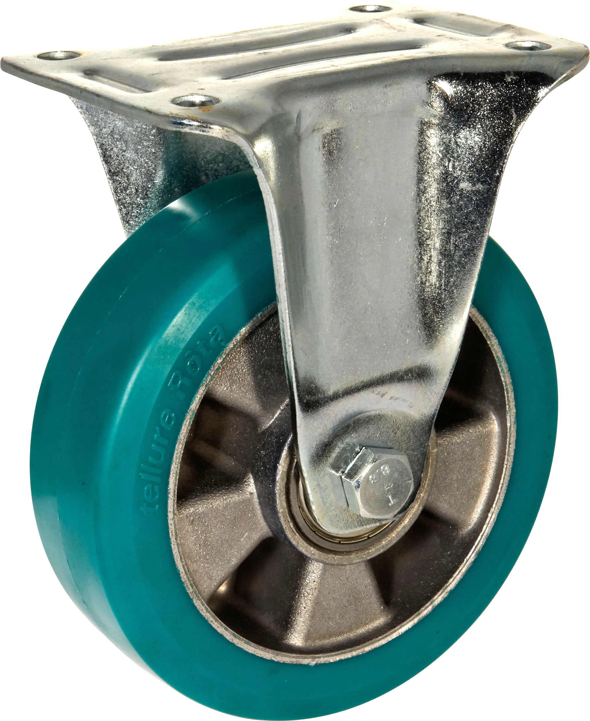 Roulette MOYENNE ALUMINIUM POLYURÉTHANE Souple-2