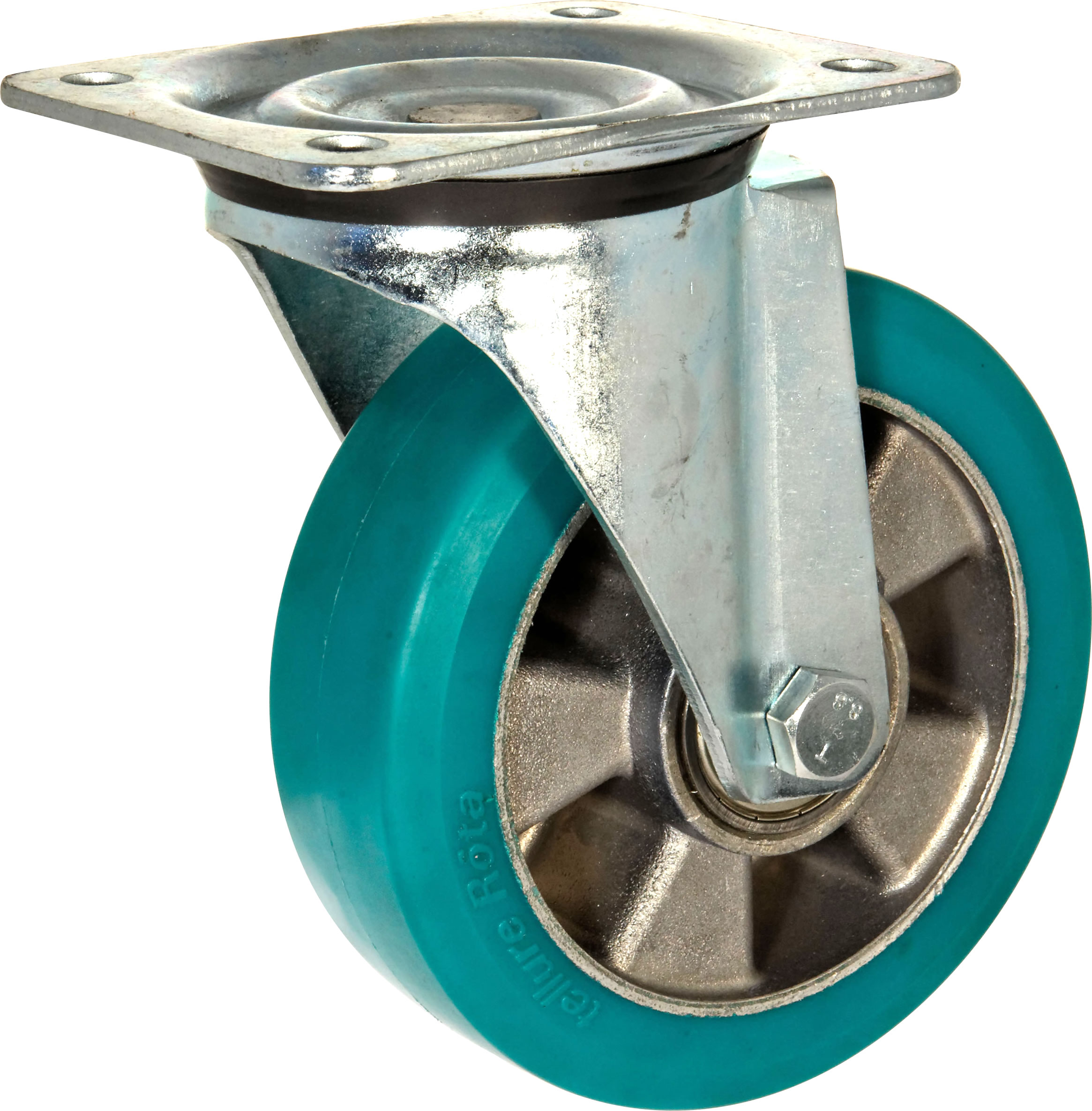 Roulette LOURDE ALUMINIUM POLYURÉTHANE Souple -1