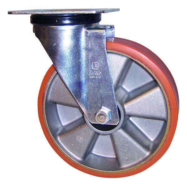 Roulette MOYENNE ALUMINIUM POLYURÉTHANE Coulé-1