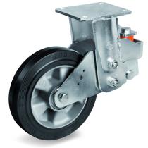 Roulette à SUSPENSION ALUMINIUM CAOUTCHOUC -1