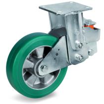 Roulette à SUSPENSION ALUMINIUM POLYURÉTHANE Souple -1