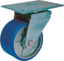 Roulette JUMELÉE FONTE POLYURÉTHANE Souple-1